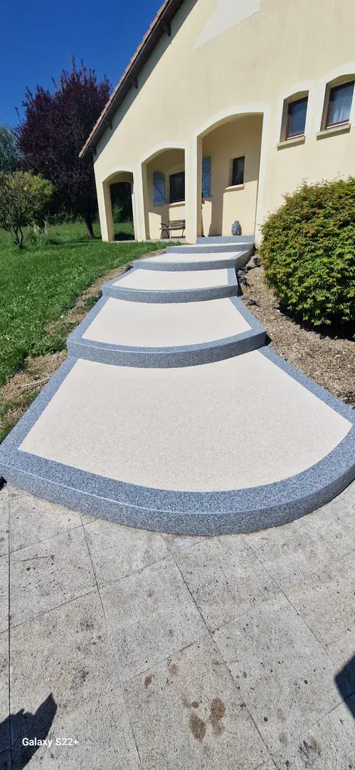 pose de résine et de carrelage