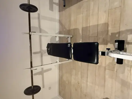 Banc de musculation complet + poids + haltères